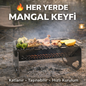 Taşınabilir Barbekü Izgarası - Barbekü Izgarası Görseli: Metal şemsiye kazığı veya şemsiye ayağı için üretilmiş sağlam ve dayanıklı bir bağlantı elemanı.